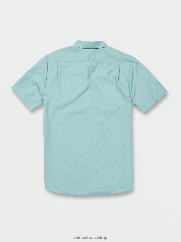 br Volcom homens roupas camisa manga curta graffen cali urze azul 88NNJ142