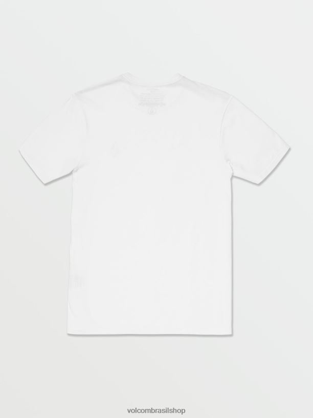 br Volcom homens roupas camiseta de manga curta com pedra icônica branco 88NNJ108