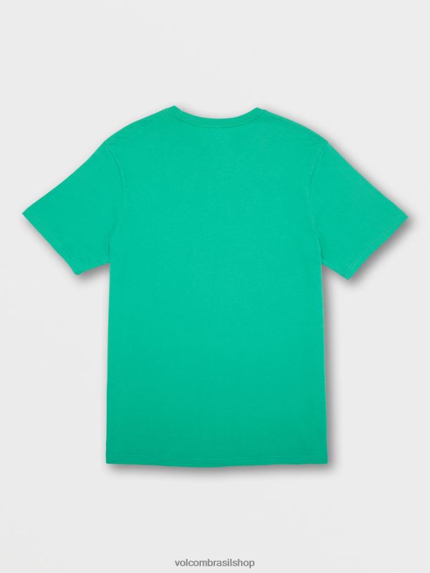 br Volcom homens roupas camiseta de manga curta com pedra icônica selva verde 88NNJ67