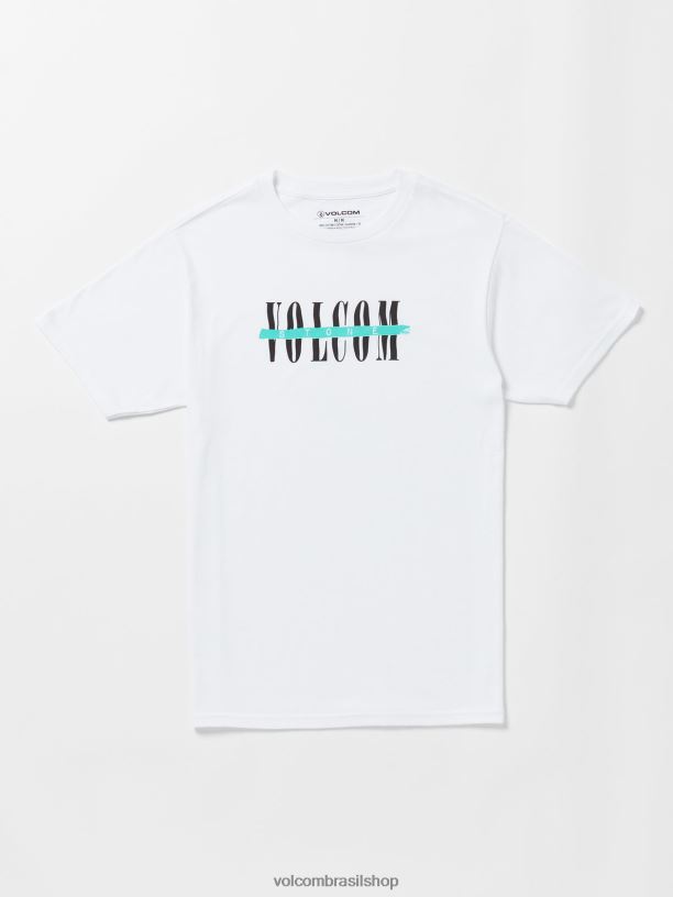 br Volcom homens roupas camiseta de manga curta cortada branco 88NNJ47