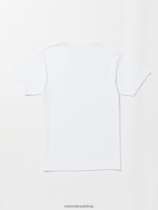 br Volcom homens roupas camiseta de manga curta cortada branco 88NNJ47