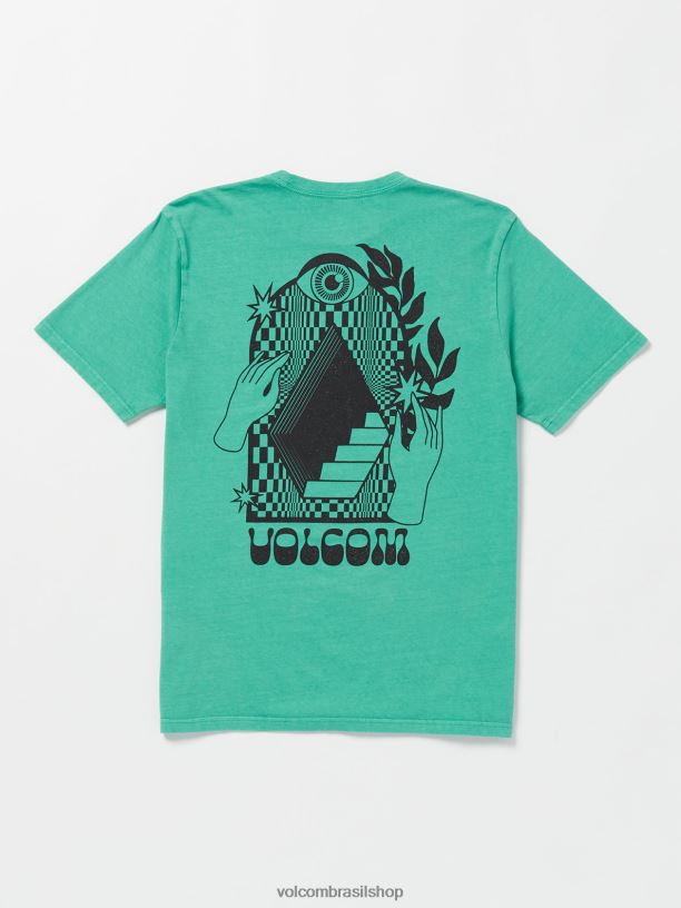 br Volcom homens roupas camiseta de manga curta escada Mediterrâneo 88NNJ52