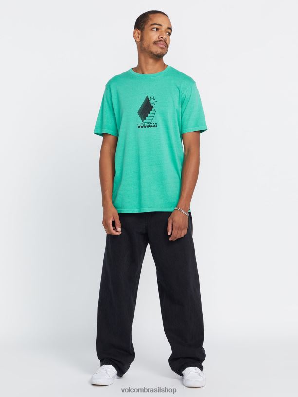 br Volcom homens roupas camiseta de manga curta escada Mediterrâneo 88NNJ52