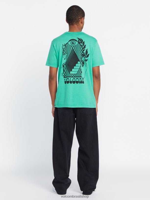 br Volcom homens roupas camiseta de manga curta escada Mediterrâneo 88NNJ52