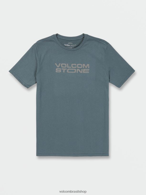 br Volcom homens roupas camiseta de manga curta euroslash tech cruzer azul 88NNJ82