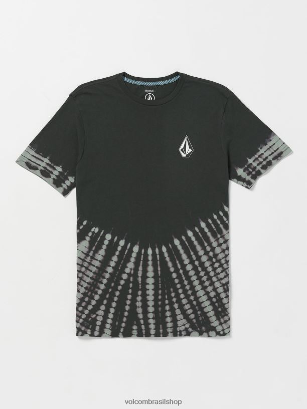 br Volcom homens roupas camiseta de manga curta icônica com tingimento de pedra furtividade 88NNJ22