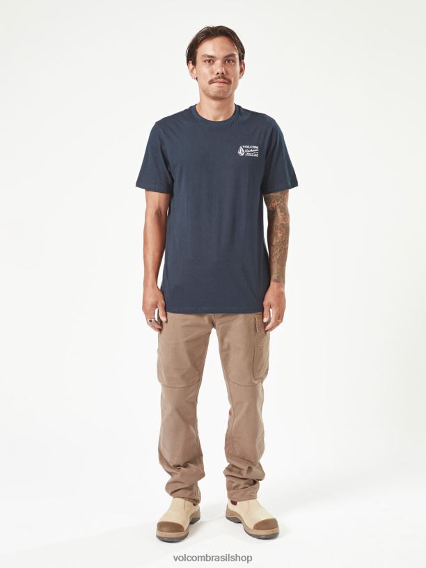 br Volcom homens roupas camiseta de manga curta para trabalho marinha 88NNJ63