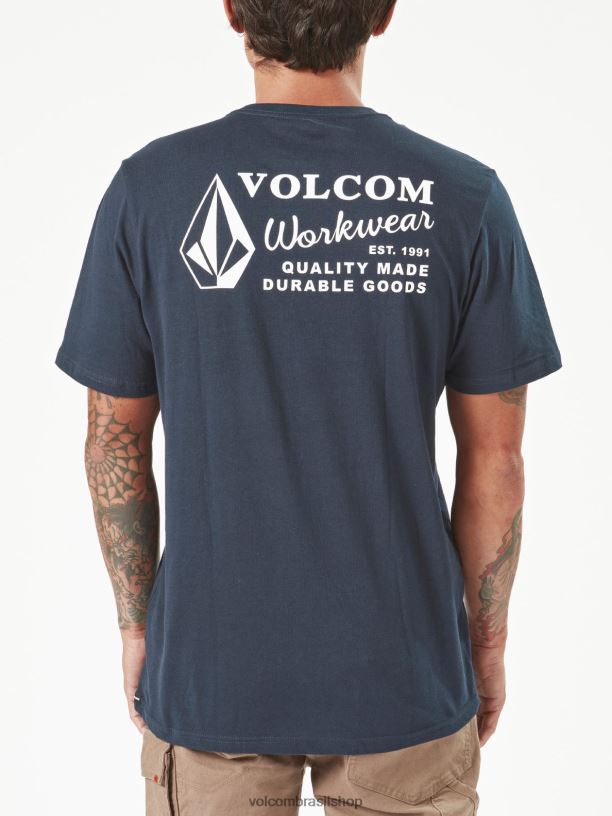 br Volcom homens roupas camiseta de manga curta para trabalho marinha 88NNJ63