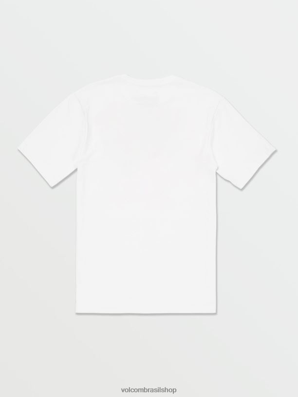 br Volcom homens roupas camiseta de manga curta pedra nítida branco 88NNJ95