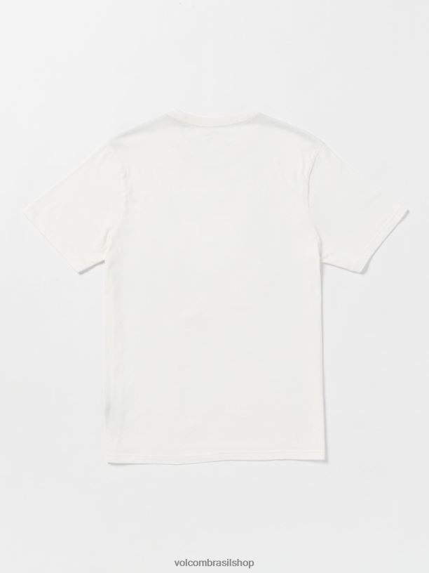 br Volcom homens roupas camiseta de manga curta seção fazenda em fio off white 88NNJ26
