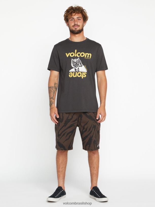 br Volcom homens roupas camiseta de manga curta stonepur vintage azul 88NNJ5