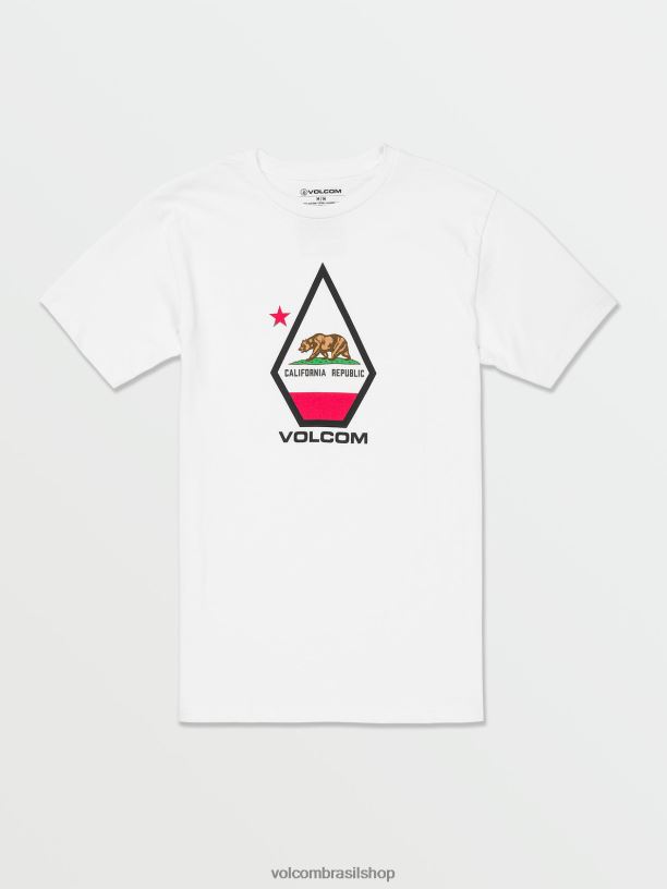 br Volcom homens roupas camiseta manga curta california branco 88NNJ97