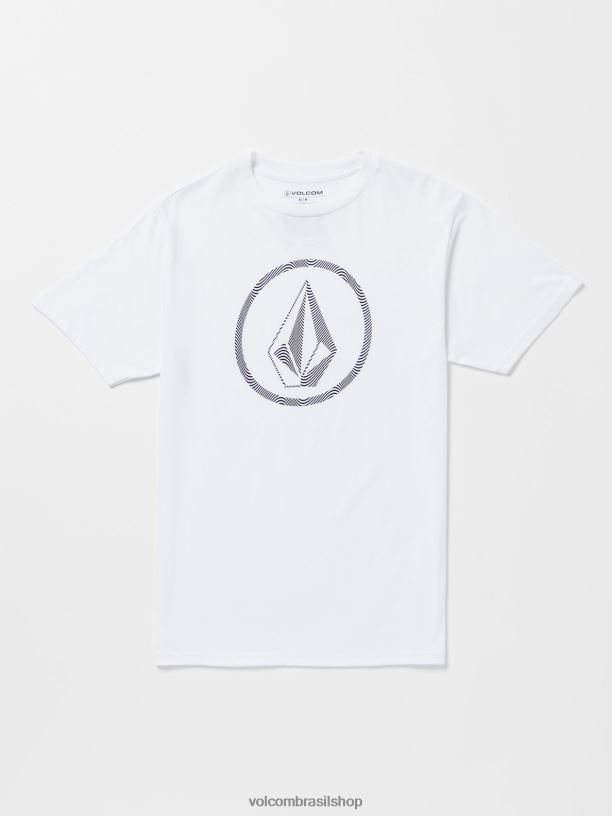 br Volcom homens roupas camiseta manga curta circle stone branco 88NNJ33