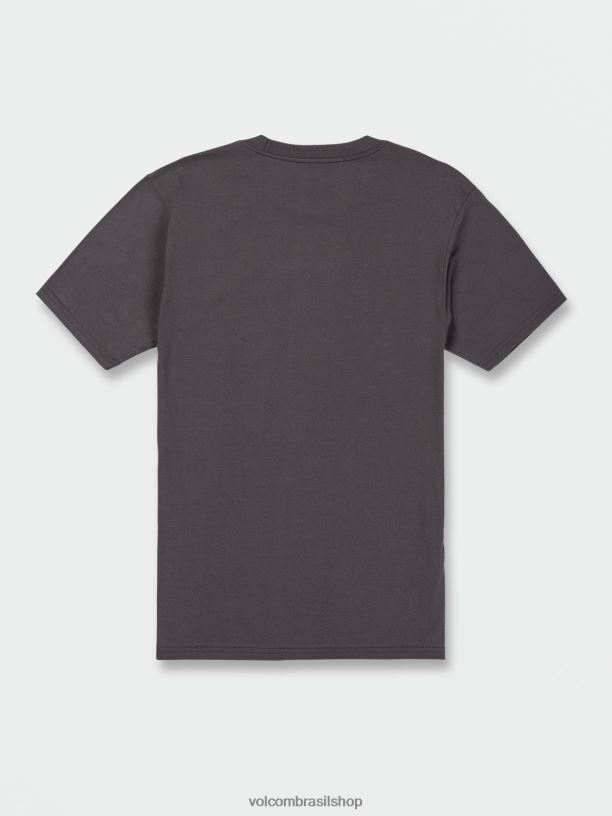br Volcom homens roupas camiseta manga curta circle stone carvão 88NNJ2