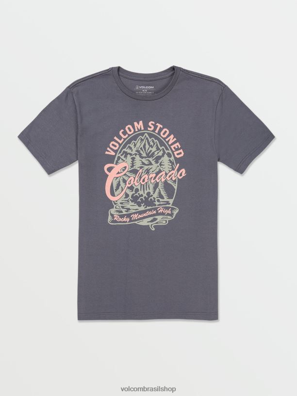 br Volcom homens roupas camiseta manga curta colorado ardósia escura 88NNJ105