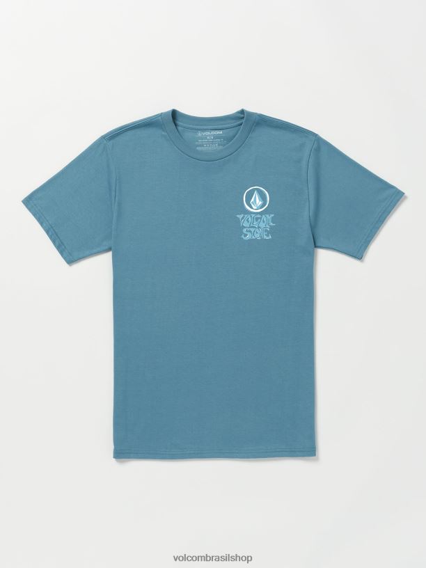 br Volcom homens roupas camiseta manga curta ez peazy cume índigo 88NNJ27