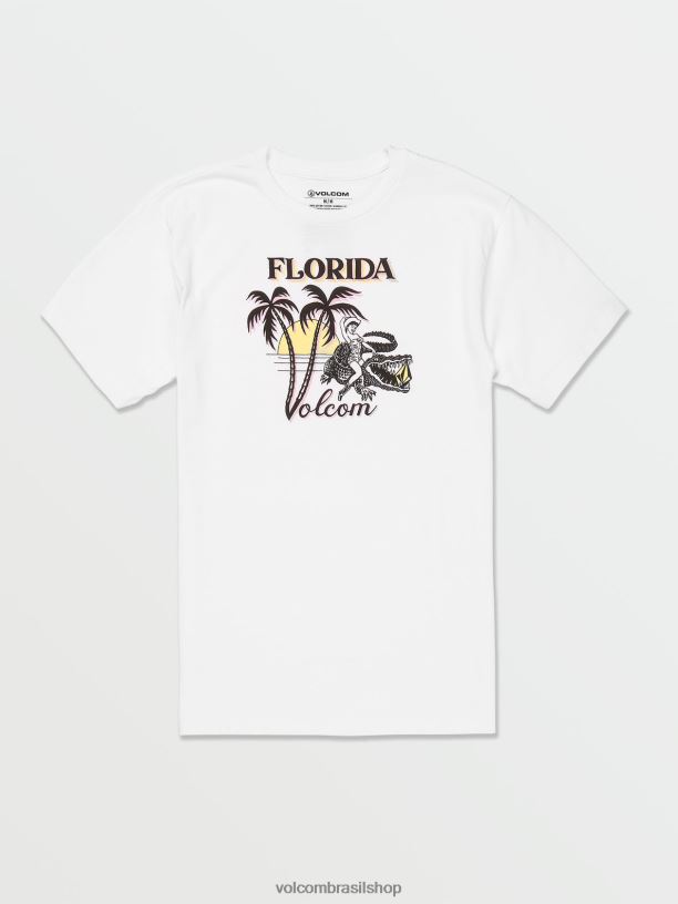 br Volcom homens roupas camiseta manga curta florida branco 88NNJ101