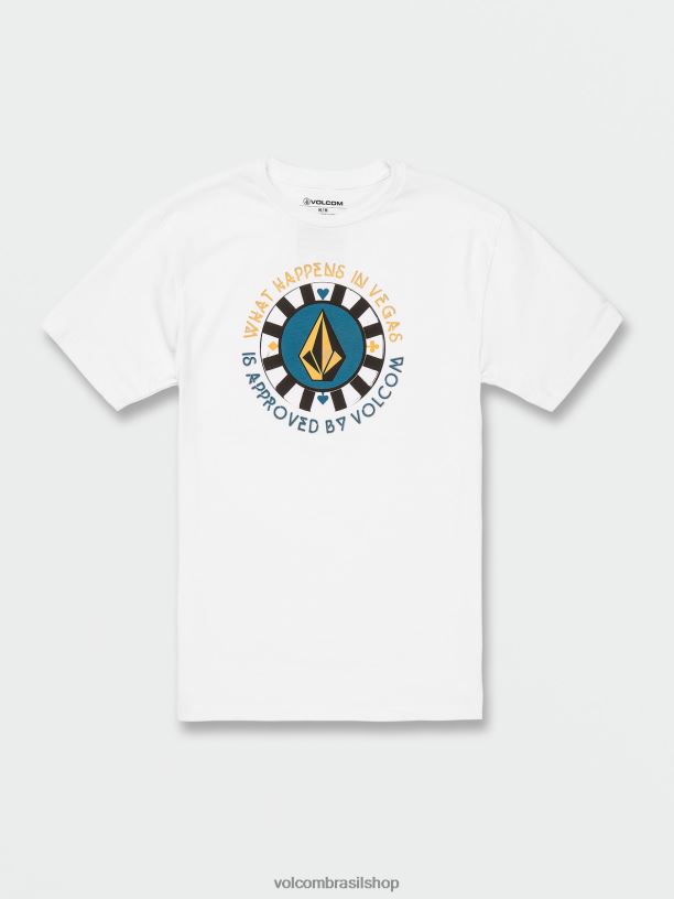 br Volcom homens roupas camiseta manga curta las vegas branco 88NNJ103
