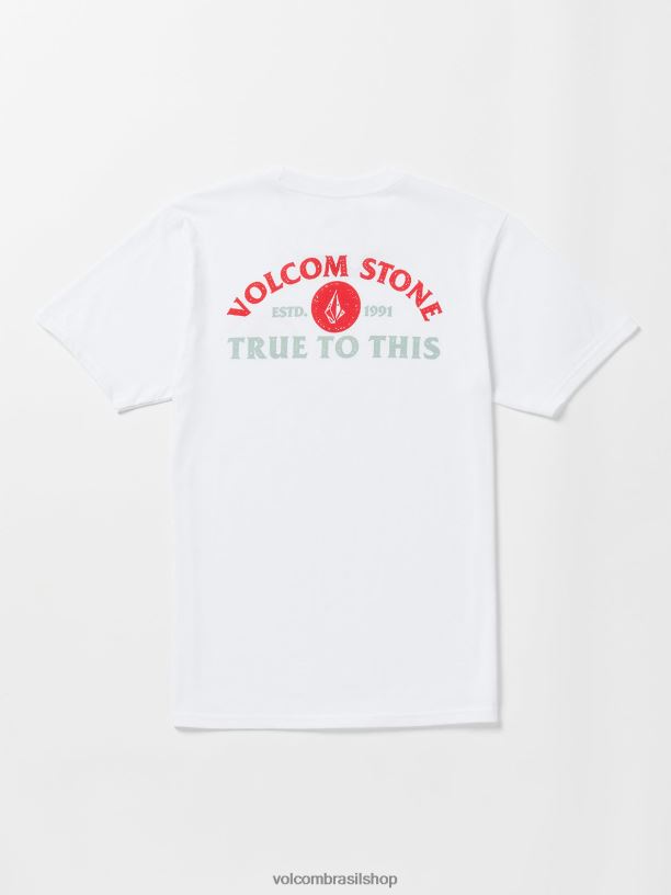 br Volcom homens roupas camiseta manga curta marcher branco 88NNJ28