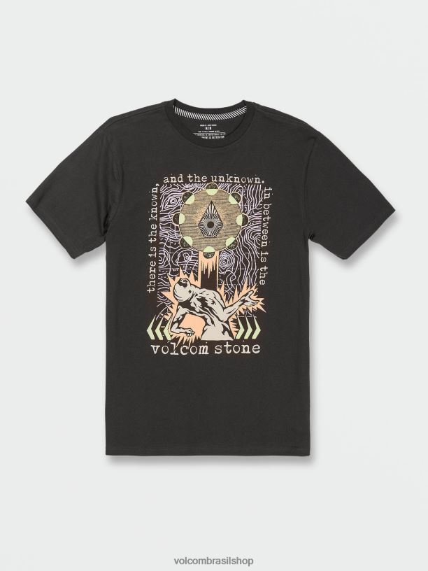 br Volcom homens roupas camiseta manga curta skate vitals apparition preto vintage 88NNJ1