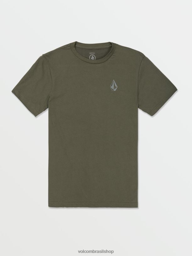 br Volcom homens roupas camiseta manga curta stone tech militares 88NNJ58