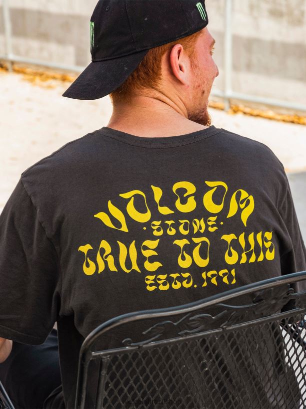 br Volcom homens roupas camiseta manga curta venice vintage azul 88NNJ3