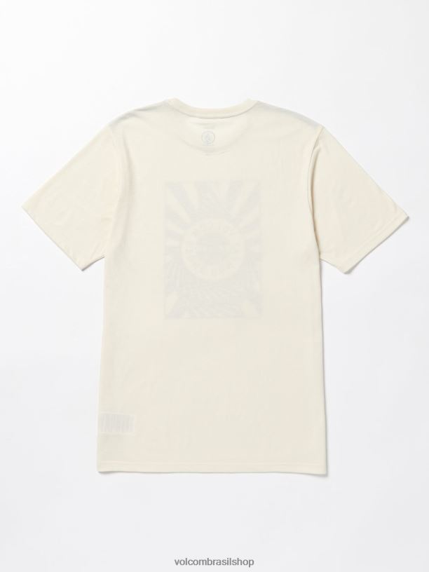 br Volcom homens roupas camiseta manga curta vexer urze branca 88NNJ17
