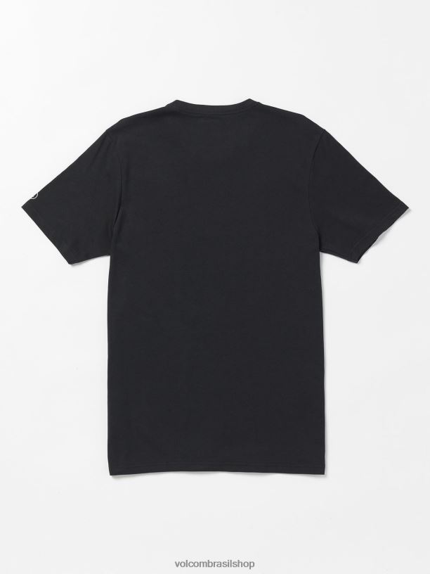 br Volcom homens roupas camiseta sólida de manga curta preto 88NNJ12