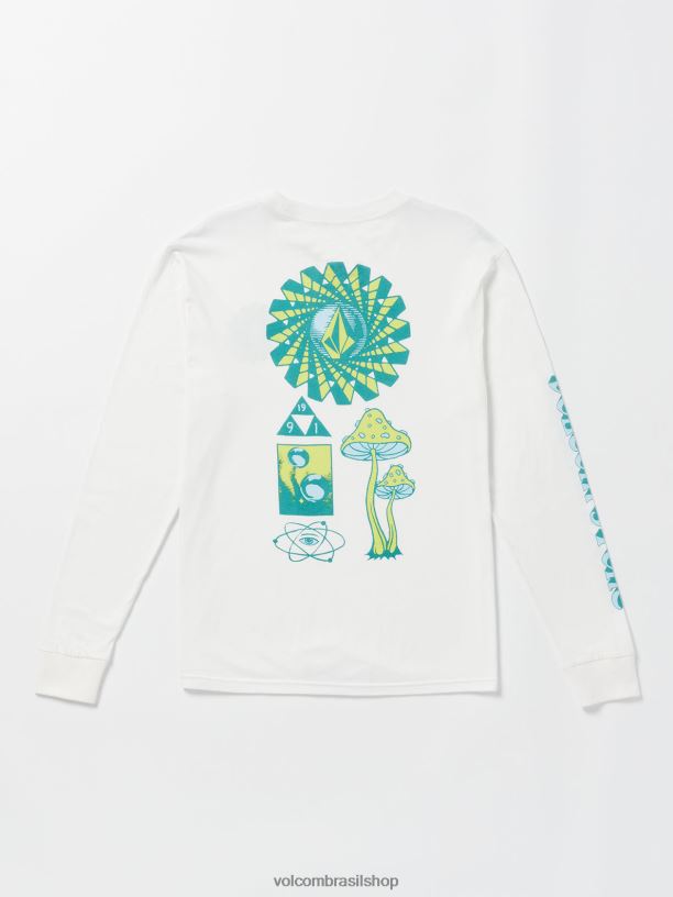 br Volcom homens roupas fazenda para fios molchat camiseta de manga longa off white 88NNJ37