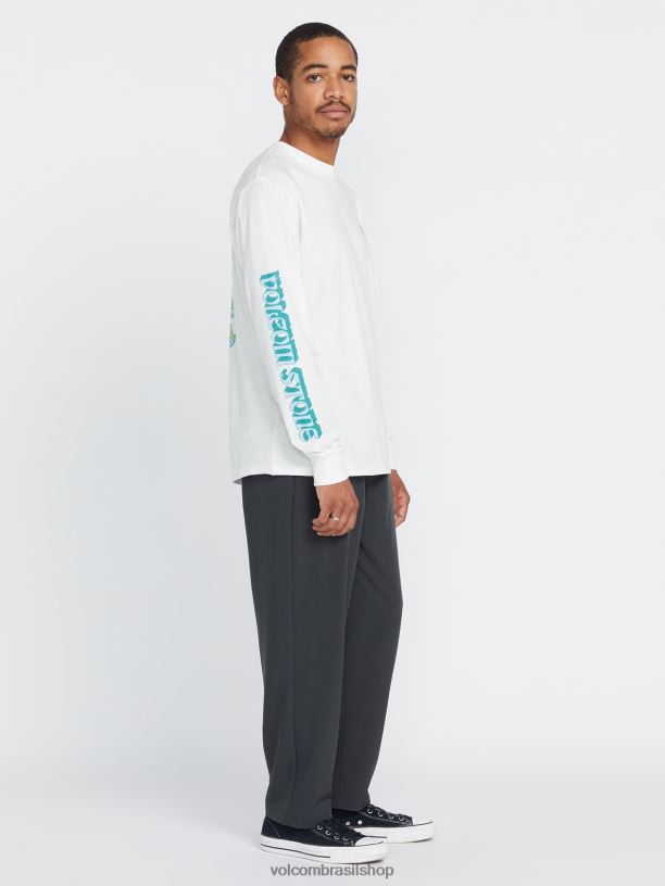 br Volcom homens roupas fazenda para fios molchat camiseta de manga longa off white 88NNJ37
