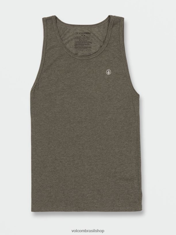 br Volcom homens roupas tanque de urze sólido azeitona de martini 88NNJ115