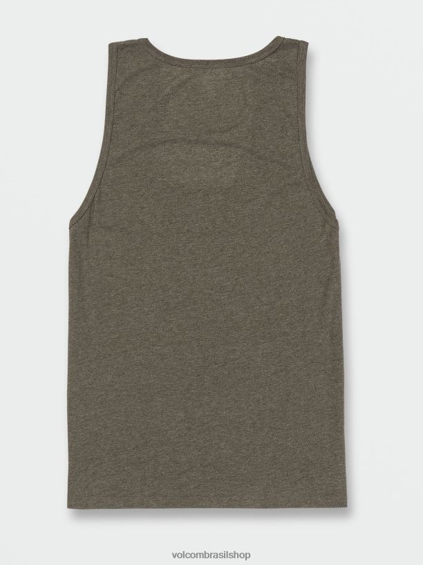 br Volcom homens roupas tanque de urze sólido azeitona de martini 88NNJ115