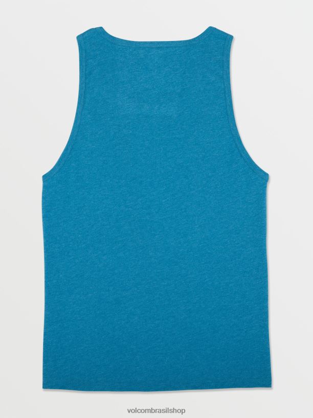 br Volcom homens roupas tanque de urze sólido azul tempestuoso 88NNJ96