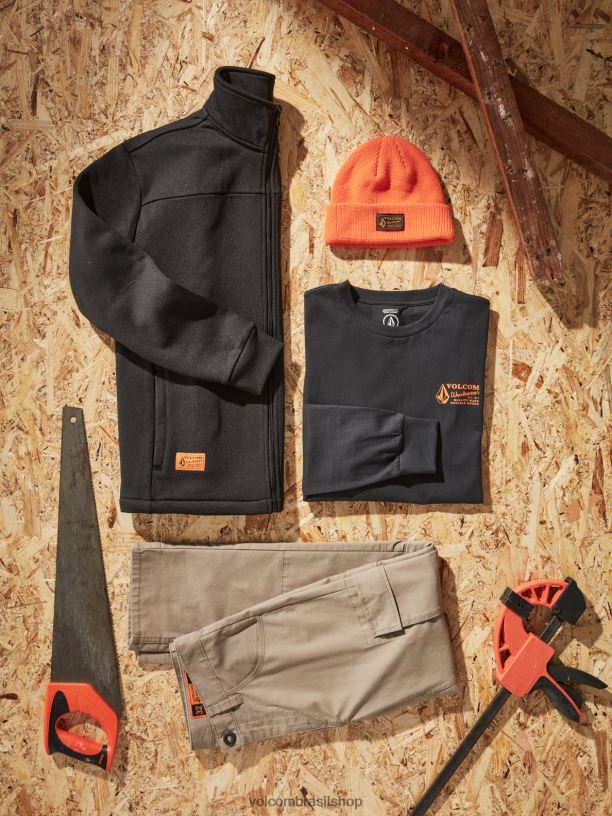 br Volcom homens roupas jaqueta de lã colada para roupas de trabalho preto 88NNJ192