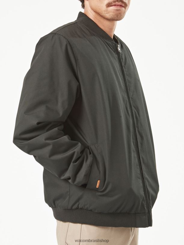 br Volcom homens roupas jaqueta de trabalho preto 88NNJ191