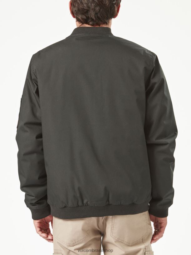 br Volcom homens roupas jaqueta de trabalho preto 88NNJ191