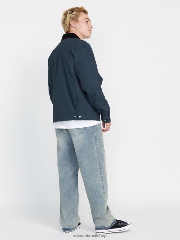 br Volcom homens roupas jaqueta forrada com voider marinha 88NNJ198