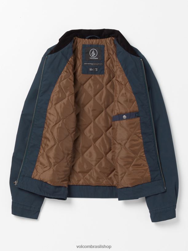 br Volcom homens roupas jaqueta forrada com voider marinha 88NNJ198