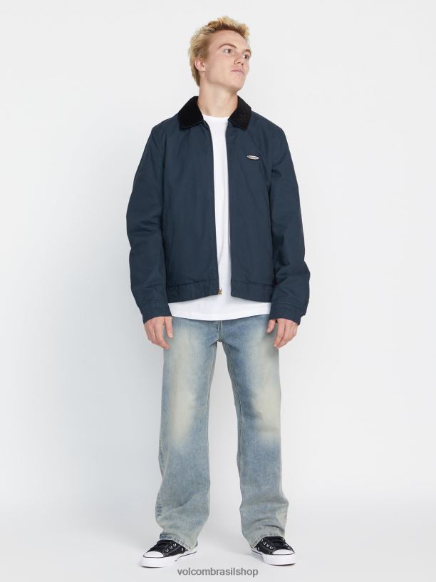 br Volcom homens roupas jaqueta forrada com voider marinha 88NNJ198