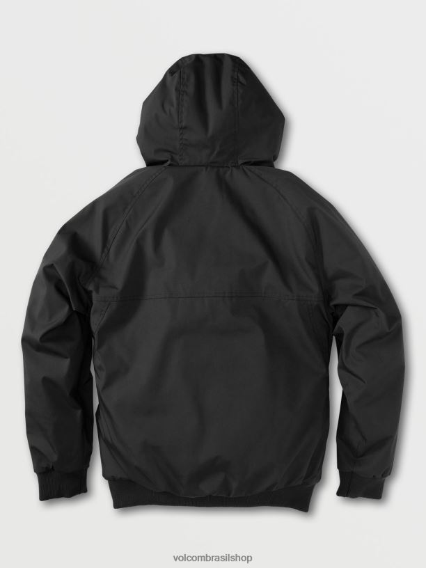 br Volcom homens roupas jaqueta hernan 5k preto 88NNJ199