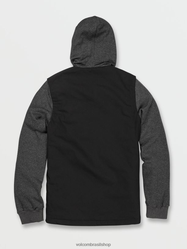 br Volcom homens roupas jaqueta volblaster preto 88NNJ197