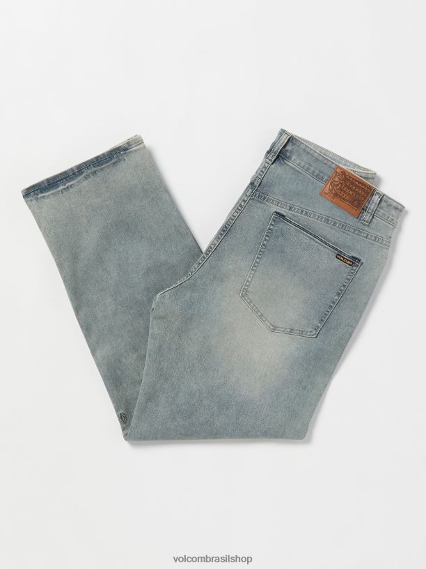 br Volcom homens roupas calça jeans pregador lavagem de luz de tiro certo 88NNJ343