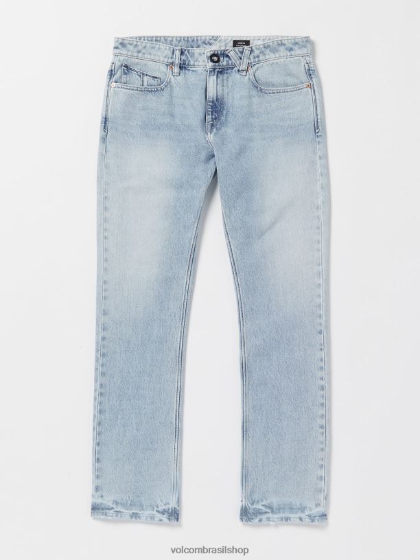 br Volcom homens roupas calça jeans vorta índigo arenoso 88NNJ342
