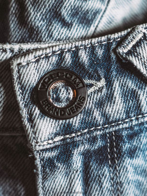 br Volcom homens roupas calça jeans vorta índigo arenoso 88NNJ342