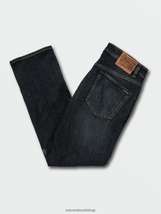 br Volcom homens roupas calça jeans vorta vintage azul 88NNJ346