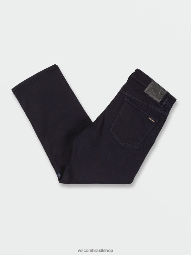 br Volcom homens roupas jeans de ajuste relaxado nailer crepúsculo preto 88NNJ353