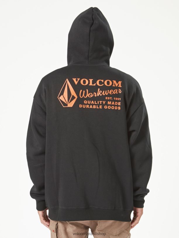 br Volcom homens roupas moletom com capuz para roupa de trabalho preto 88NNJ178