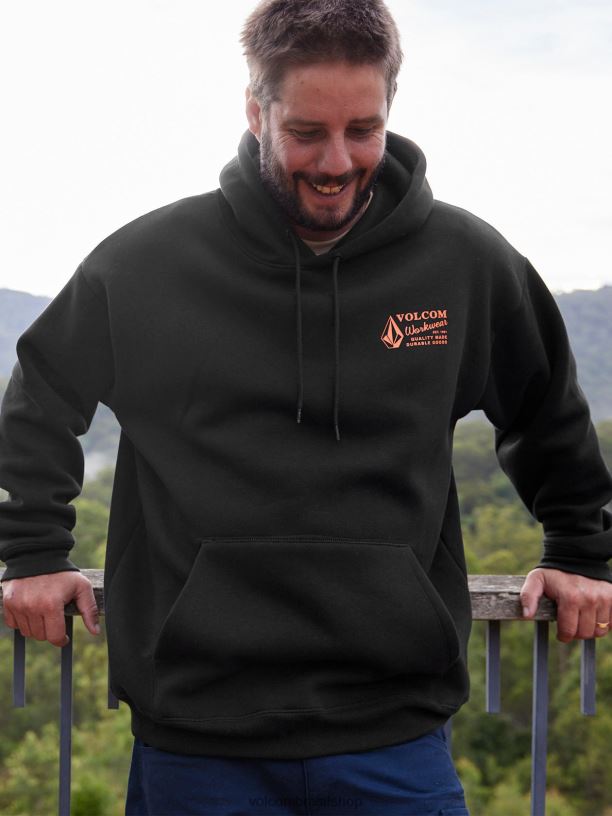 br Volcom homens roupas moletom com capuz para roupa de trabalho preto 88NNJ178