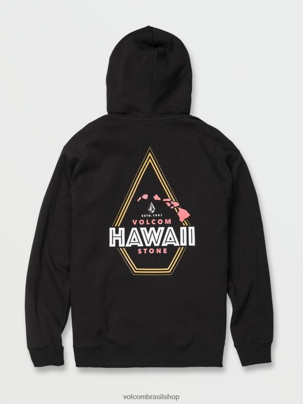 br Volcom homens roupas moletom de lã com zíper apex preto 88NNJ172