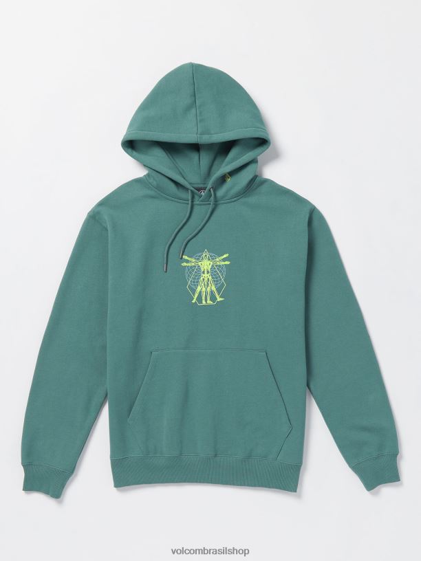 br Volcom homens roupas moletom utópico serviço azul 88NNJ175